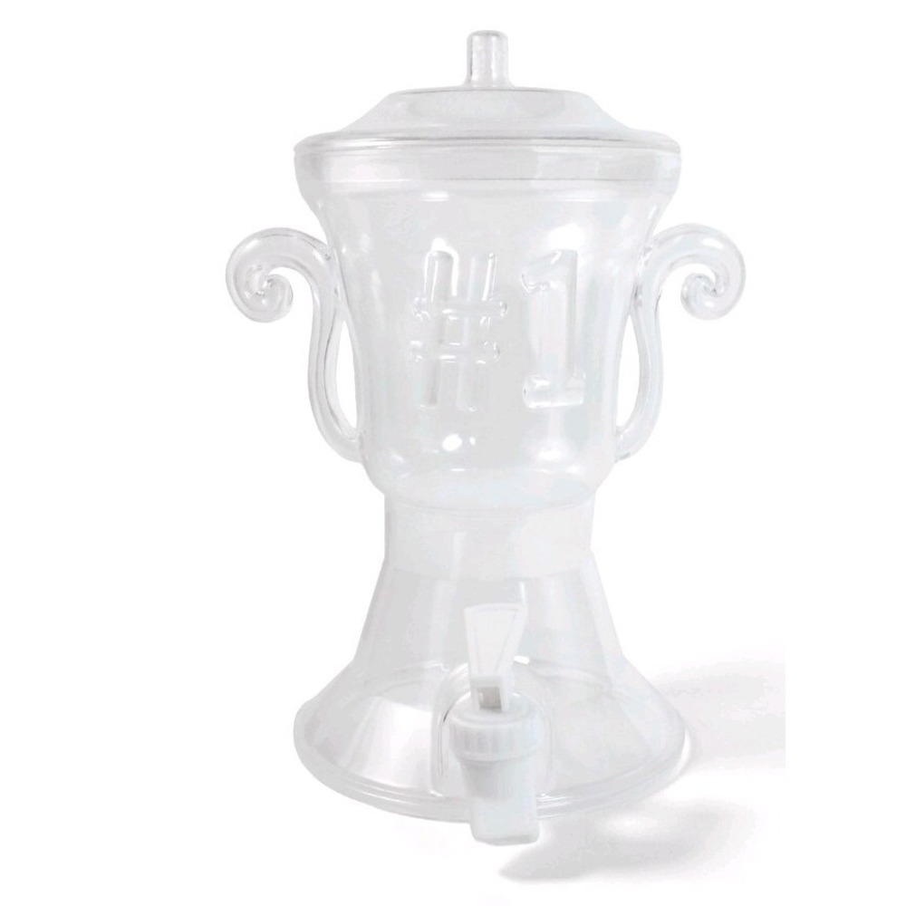Plastic Beverage Dispenser / Trophy Style / Cold Drink Bucket / 54 fl.oz.